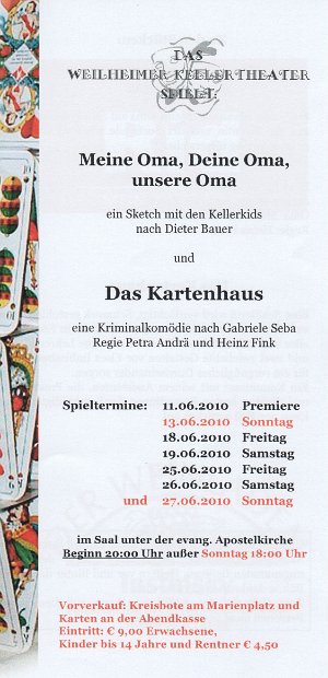 Flyer Das Kartenhaus